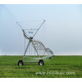 Towable center pivot irrigation with fertilization system